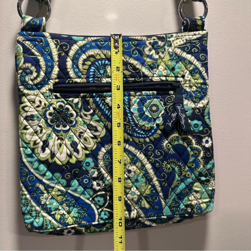 Vera Bradley Rhythm & Blues Aqua Green Hipster Crossbody Bag Retired Paisley EUC - Picture 6 of 15